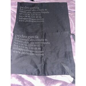 Pedro Garcia Dust Bags Set of 2‎ Shoe Storage Travel Bags Black
